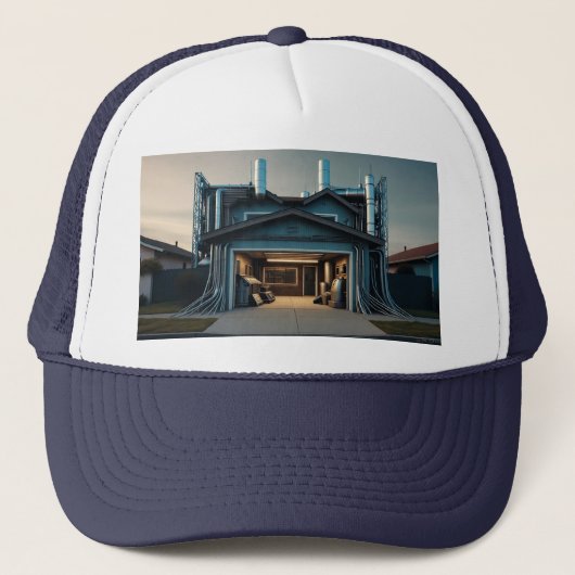 Garage Tech Upgrade black hat Truckerkappe (Vorderseite)