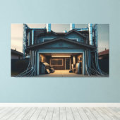 Garage Tech Upgrade canvas print Leinwanddruck (Insitu (Holzboden))