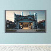 Garage Tech Upgrade canvas print Leinwanddruck (Insitu (Holzboden))