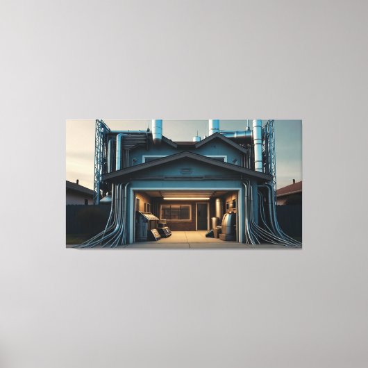 Garage Tech Upgrade canvas print Leinwanddruck (Vorderseite)