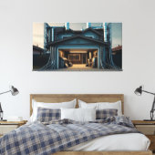 Garage Tech Upgrade canvas print Leinwanddruck (Insitu (Schlafzimmer))