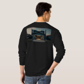 Garage Tech Upgrade Herren schwarzes Langarmshirt T-Shirt (Schwarz voll)