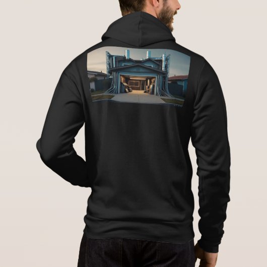 Garage Tech Upgrade men black Bella hoodie back (Rückseite)
