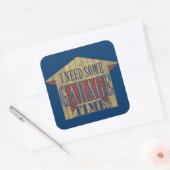 GARAGE TIME Toolbox Quadratischer Aufkleber (Umschlag)