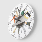 Garage Tools Man Cave Wall Clock Große Wanduhr (Winkel)
