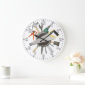 Garage Tools Man Cave Wall Clock Große Wanduhr (Zuhause)