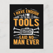 Garage Tools Mechanische Vater Handwerker Handwerk Postkarte (Vorderseite)