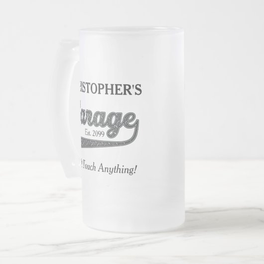 Garage Touch nichts Trinkbehälters Mattglas Bierglas (Vorderseite Links)