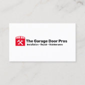 Garage-Türinstallationsprogramm und Reparatur Visitenkarte (Vorderseite)