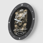 Garage Vater oder irgendein Name Skulls Schwarz Gr Große Wanduhr (Winkel)