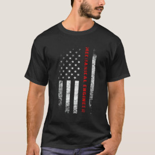 Garage Vintage Amerikanische Flagge Maschinenbauin T-Shirt