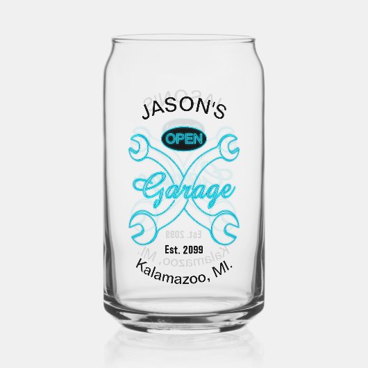 Garage Wrenches Trinkbehälter Beer Dosenglas (Vorderseite)