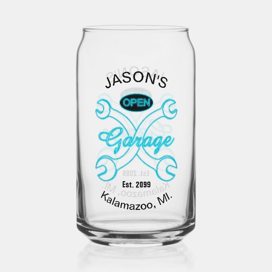 Garage Wrenches Trinkbehälter Beer Dosenglas (Rückseite)