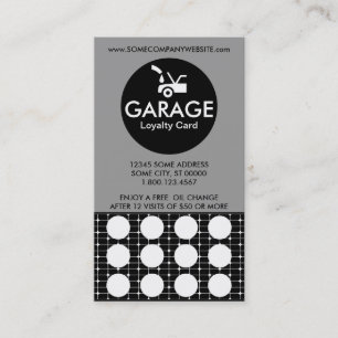 GARAGEN-Gitter-Briefmarkenkarte Treuekarte