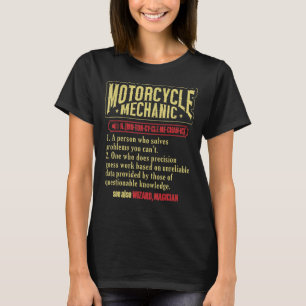Garagen-Motorradtechniker-Definition Motorrad T-Shirt
