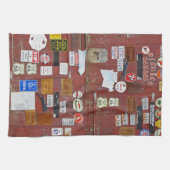 Garagen-Tür-Erinnerungsstücke Geschirrtuch (Horizontal)