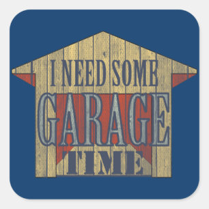GARAGEN-ZEIT Werkzeugkasten Quadratischer Aufkleber
