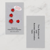 Garagenflohmarkt Damen-Bugs Humorous bezogen Visitenkarte (Vorne/Hinten)