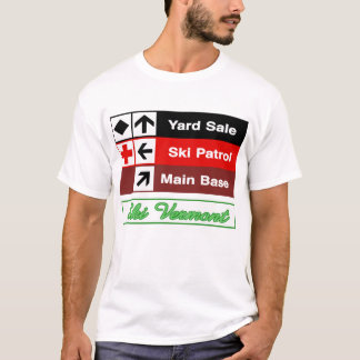 Garagenflohmarkt-Ski-Patrouillen-Ski-Hinterzeichen T-Shirt