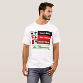 Garagenflohmarkt-Ski-Patrouillen-Ski-Hinterzeichen T-Shirt (Vorne ganz)