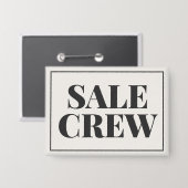 Garagenverkauf-Crew-Button | Hofflohmarkt-Helfer-A Button (Vorderseite/Rückseite)