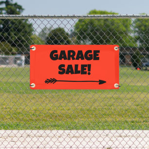 GARAGENVERKAUF! Pfeilbanner Banner