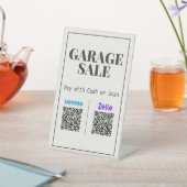 Garagenverkauf QR-Code Zahlungs Schild Tischschild (In SItu)