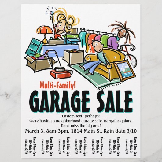 Garagenverkauf. Umzugsverkauf. Yard Sale Custom Fl Flyer (Vorne)