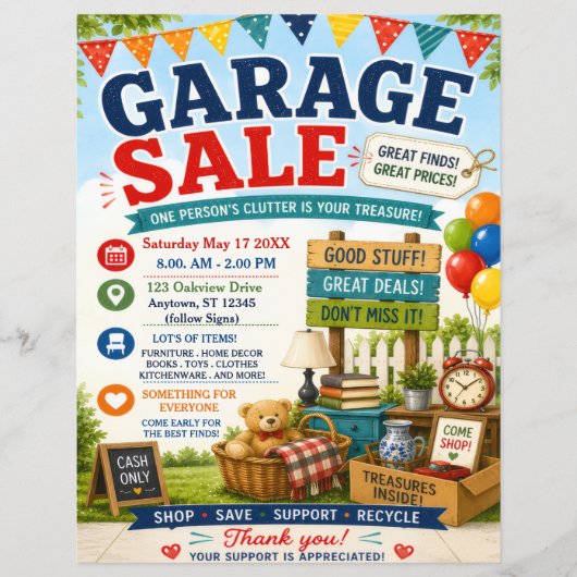 Garagenverkaufsflyer Flyer (Vorne)