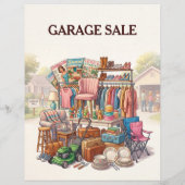 Garagenverkaufsflyer Vorlage Flyer (Hinten)