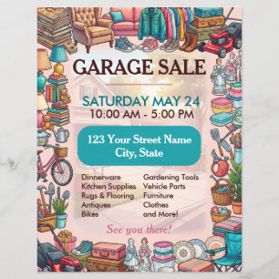 Garagenverkaufsflyer Vorlage Flyer