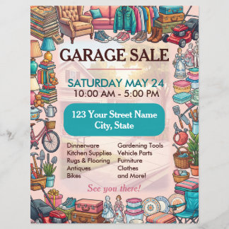 Garagenverkaufsflyer Vorlage Flyer
