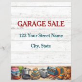 Garagenverkaufsflyer Vorlage Flyer (Hinten)