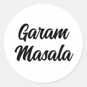 Garam Masala Pantry Label Runder Aufkleber