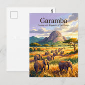 Garamba-Nationalpark Postkarte (Vorne/Hinten)