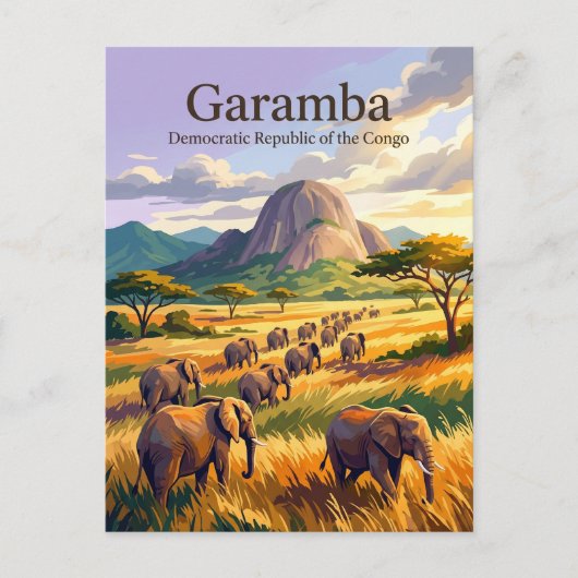Garamba-Nationalpark Postkarte (Vorderseite)