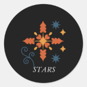 Garamond Italic Schriftart Stickers Labels (Vorderseite)