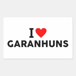 Garanhuns Brazil love city heart like travel Rechteckiger Aufkleber