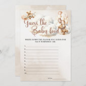 GARANTIEREN SIE DEN BABY FOOD Baby Duschgel Game N Einladung (Vorne/Hinten)