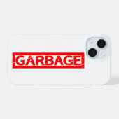 Garbage Briefmarke iPhone 15 Hülle (Rückseite (Horizontal))