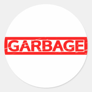 Garbage Briefmarke Runder Aufkleber