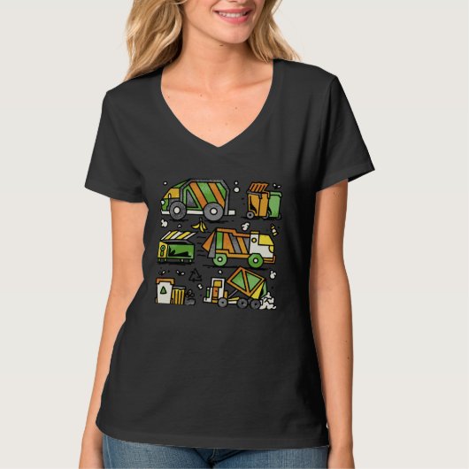 Garbage car trash cleaning T-Shirt (Vorderseite)