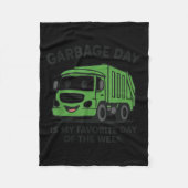 Garbage Day Is Favorite Traruck Kids Boys Toddlers Fleecedecke (Vorderseite)