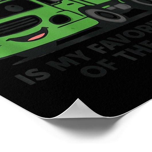 Garbage Day Is Favorite Traruck Kids Boys Toddlers Poster (Ecke)