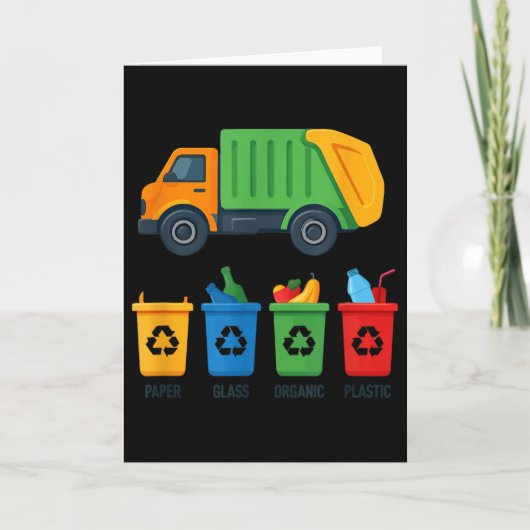Garbage Day Recycling Truck Kids Boys Toddlers Gir Karte (Vorderseite)