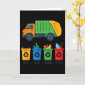 Garbage Day Recycling Truck Kids Boys Toddlers Gir Karte (Gelbe Blume)