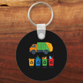 Garbage Day Recycling Truck Kids Boys Toddlers Gir Schlüsselanhänger (Vorderseite)