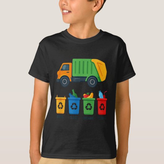 Garbage Day Recycling Truck Kids Boys Toddlers Gir T-Shirt (Vorderseite)