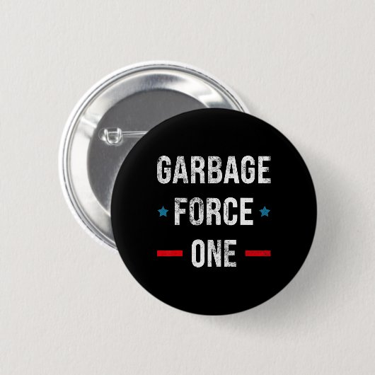 Garbage Force One Trump Funny Button (Vorne & Hinten)