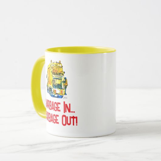 Garbage In . . . Garbage Out! Birthday Picture Tasse (Vorderseite Links)